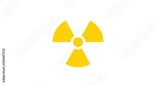 Foto radioactive symbol icon on white background