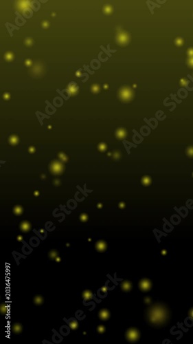 Abstract gold motion vertical background. data transfer particle effect. Glowing bokeh neon particles pulse across the screen. Data cloud effect.