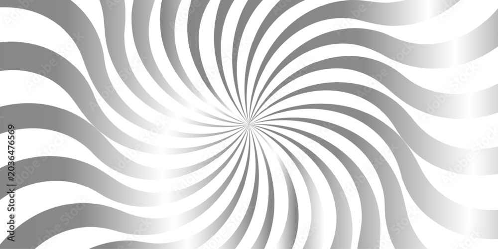 Obraz premium A striking black and white abstract background featuring a dynamic 3d spiral tunnel pattern with swirling lines and curved motion shapes in a modern artistic vector design.