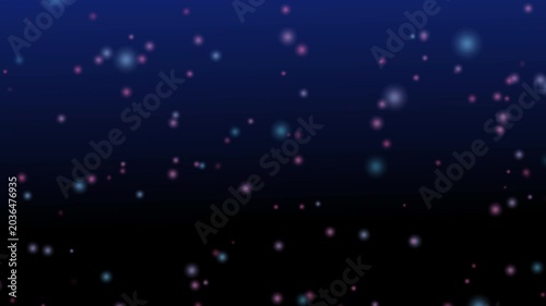 Abstract blue motion background. data transfer particle effect. Glowing bokeh neon particles pulse across the screen. Data cloud effect.
