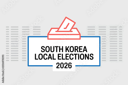 South Korea Local Elections 2026 Voting Ballot Box Illustration Design