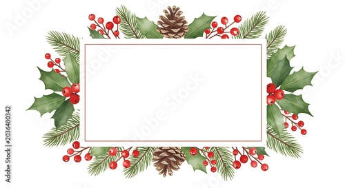 Watercolor Winter Wonderland Frame