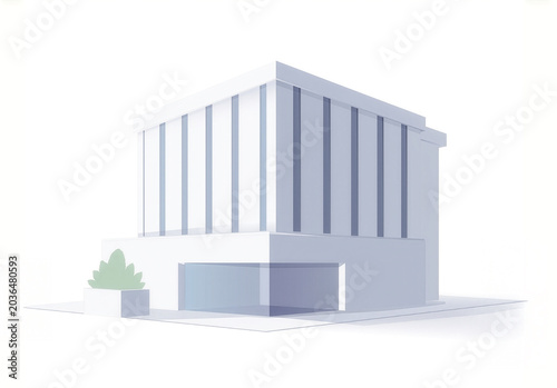 Nowoczesny budynek minimalistyczna ilustracja