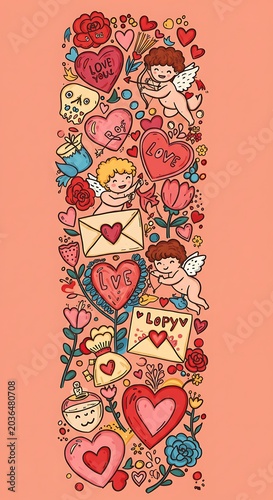Whimsical Valentine's Doodle: A Hand-Drawn Celebration