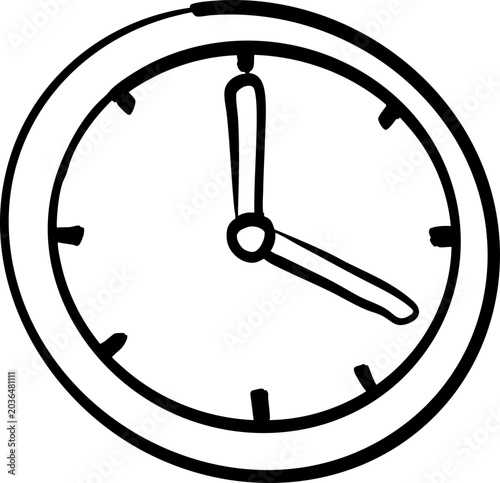 sketch hand drawn Clock