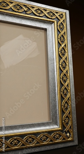 Ornate Silver & Gold Frame Detail
