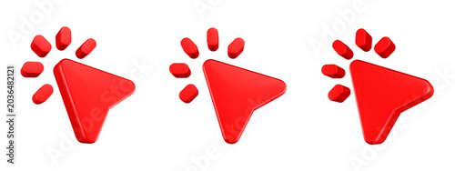 click arrow icon 3d render