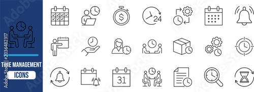 Fotografie Productivity and time management icons
