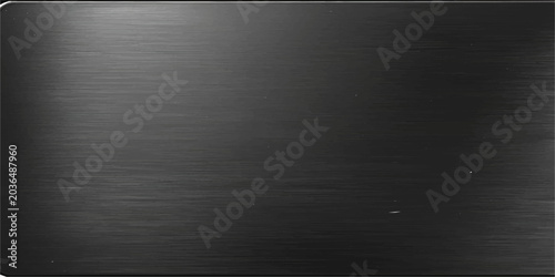 Cuadro en lienzo A textured brushed steel metal plate background featuring a dark silver industri