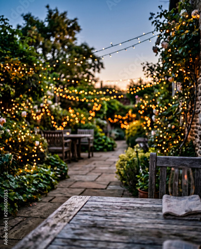 Elegant golden hour dinner table with warm lifestyle atmosphere