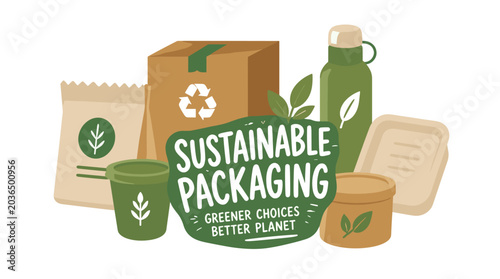 Sustainable Packaging and Eco Friendly Containers Collection.