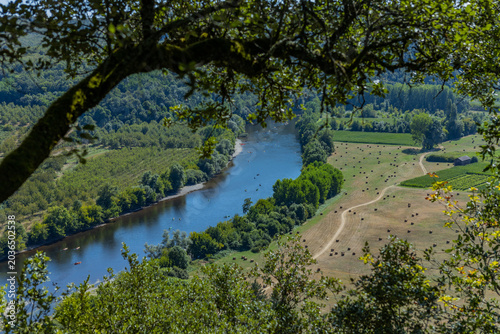 View over Dordogne Valley and River