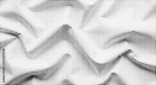 Abstract Monochrome Halftone Square Dot Pattern With Chevron Zig Zag Liquid Gradient