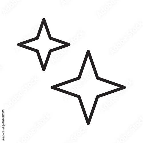 Fotografie Artificial intelligence twin magic stars generating smart technology line icon