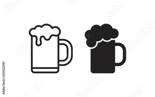 Pub and Bar Beer Mug Vector Clipart