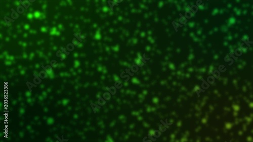 Abstract blurred particle background loop animation with floating gradient dots, seamless soft motion texture, dynamic futuristic particle backdrop for digital visual design