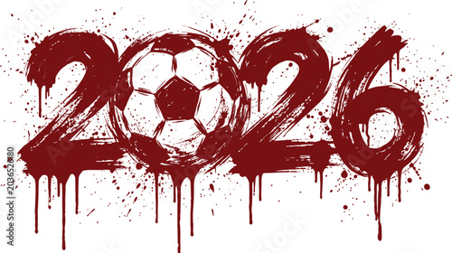 world cup 2026 soccer championship grunge style graphic