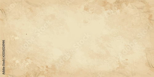 Cuadro en lienzo Old vintage grunge parchment paper texture background with worn aged stained sur