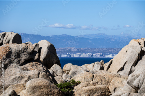 Blick von Sardinien nach Korsika