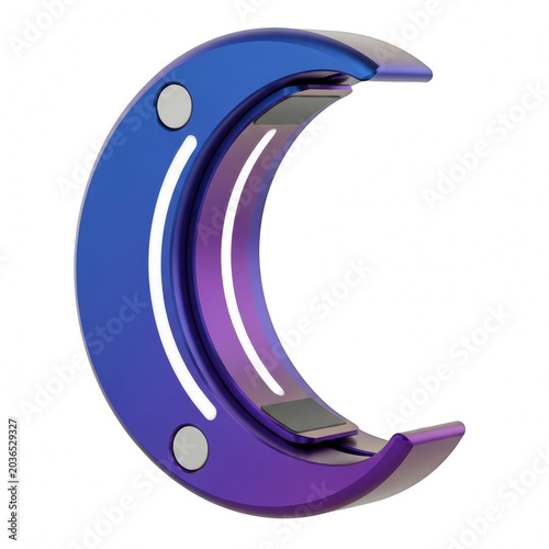 Modern blue and purple crescent phone grip