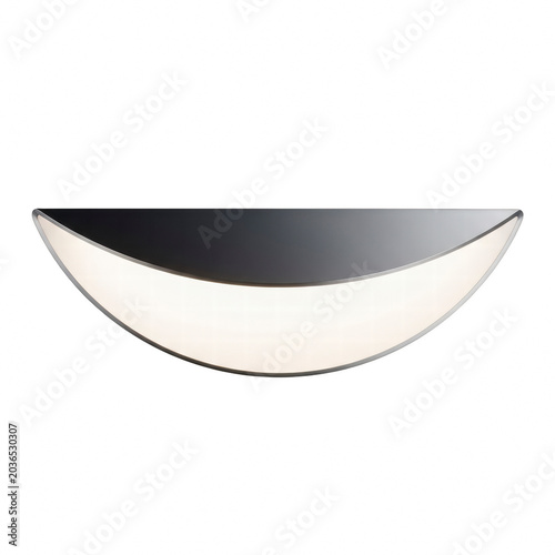 Modern curved wall light with soft illumination