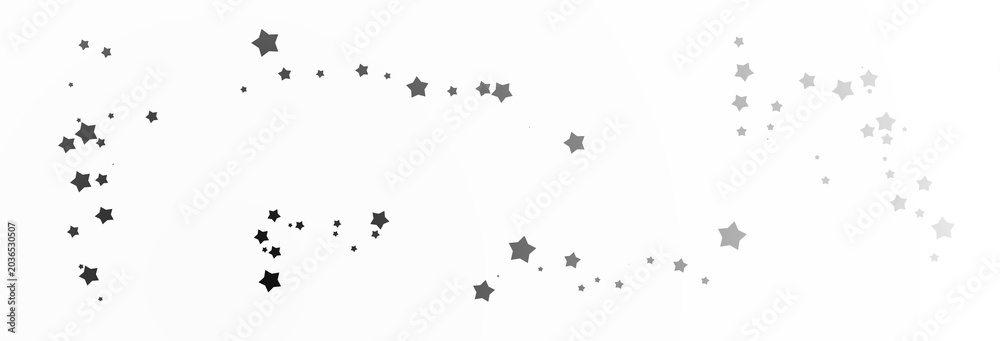 Obraz premium Shooting black star on a transparent white background. Festive star sprinkles, vector, png. 