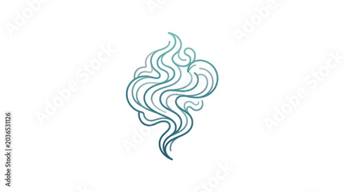 Foto Abstract swirling wisps of smoke or steam.