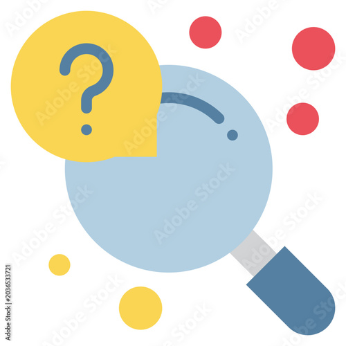 question problem talk speech search flat style icon
