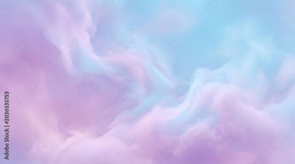 Fototapeta premium Pastel pink and blue cloudy sky background