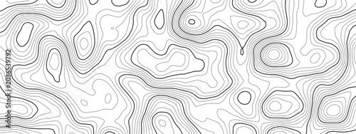 Foto Ocean floor with detailed nautical chart and radar pattern