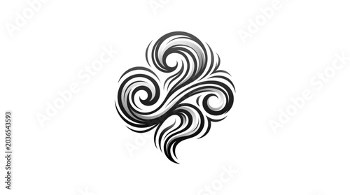 Photography Celtic Triskele Symbol Abstract Swirls.