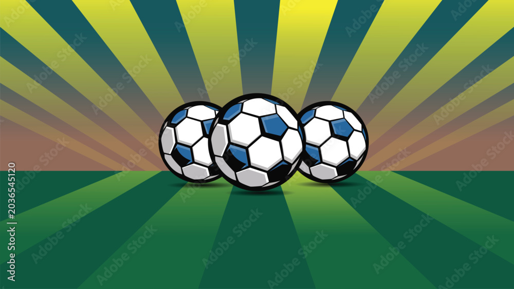 Obraz premium soccer ball on green field