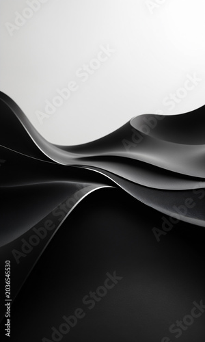 black and white abstract flowing waves