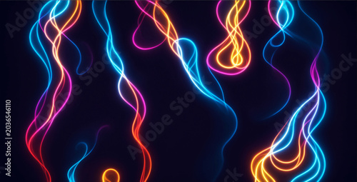 dynamic abstract glowing ne...