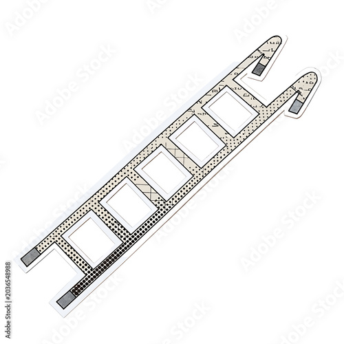Photos Industrial metal ladder with steps.