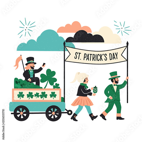 St Patricks Day Parade Float Fun.