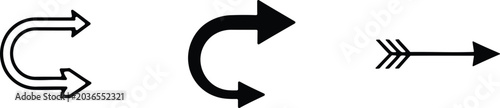 Valokuva Three distinct arrow icons for navigation and direction