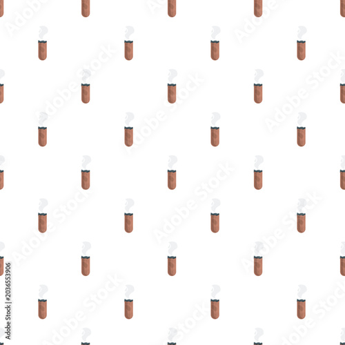 Valokuva Burning cigars creating a repeating pattern on white background