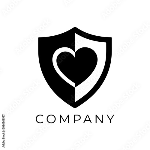 Modern Shield Vector Logo Silhouette for Security Branding