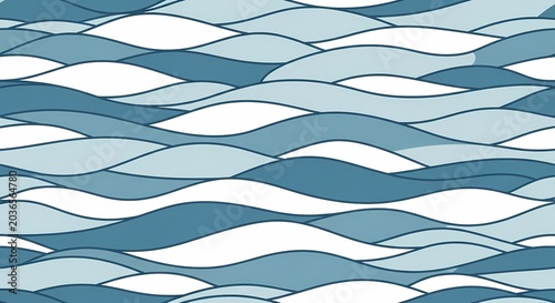 Abstract Blue Wave Pattern Background