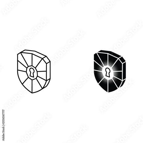 Minimalist Steering Wheel Vector Icon Outline in Black and White Line Art Style