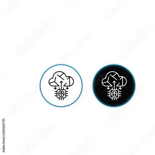 Nuclear Power Plant Icons Set