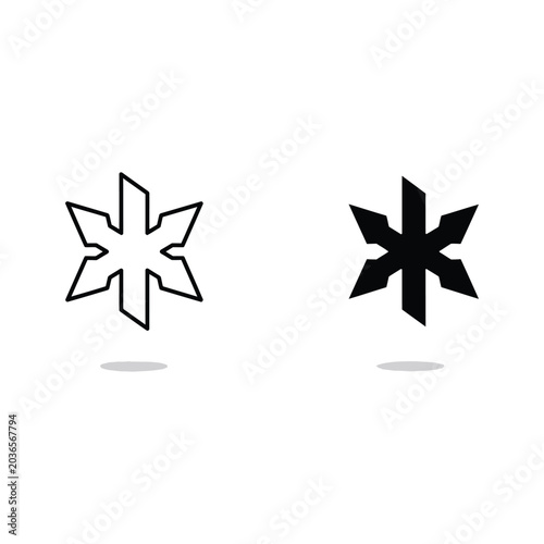 Black and white starburst shapes vector illustration