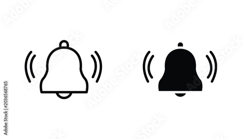Bell vecor icon set. Stock vector illustrator. EPS 10