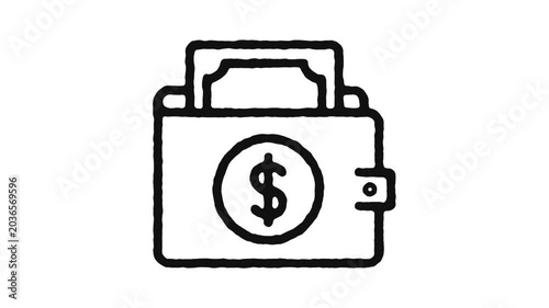 Animated Wallet Money Icon 