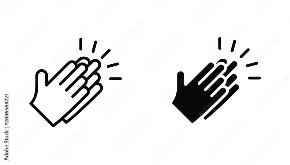 Fototapeta premium Clap vecor icon set. Stock vector illustrator. EPS 10