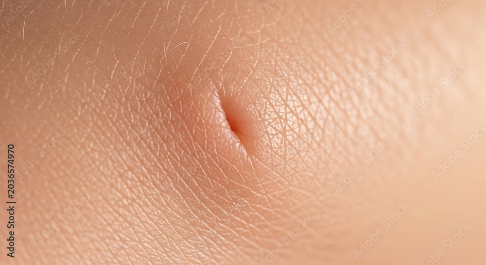 Fototapeta premium Close up macro shot of human skin with a small cut or abrasion.