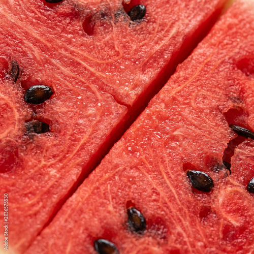 수박 조각 단면 사진