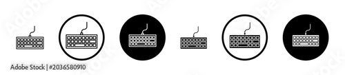 Foto Keyboard icon filled flat and line versions