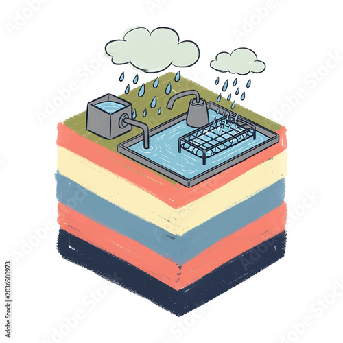 Canvastavla Soil Layers Water Infiltration Diagram.